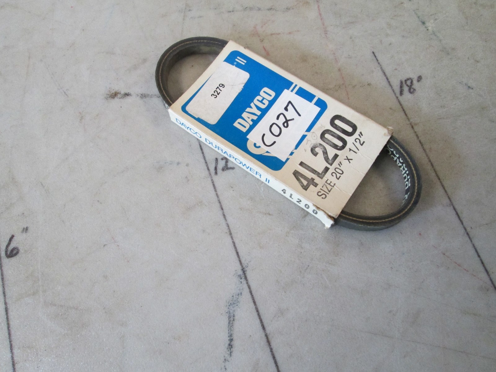 Dayco Durapower II V-Belt #4L200 20″ X 1/2″ Oil & Heat Resistant Lot of 2 (NIB)