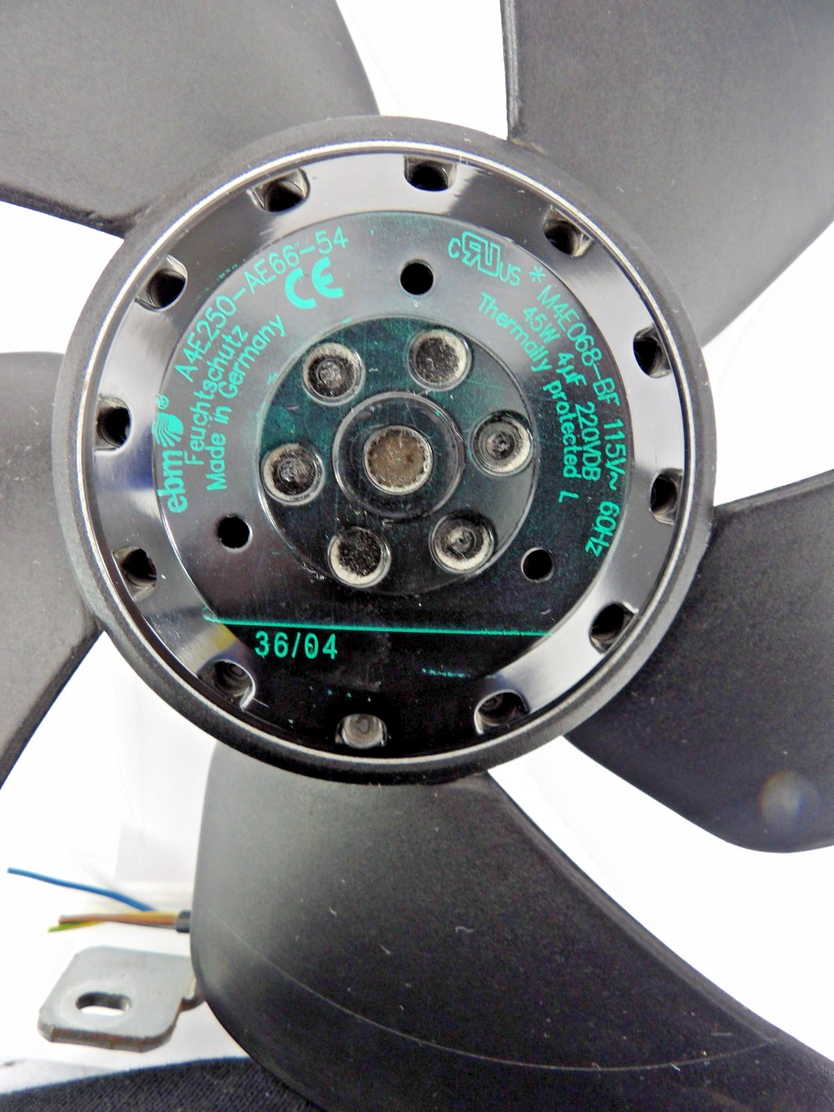 EBM A4E250-AE66-54 AC AXIAL FAN 115v 60hZ