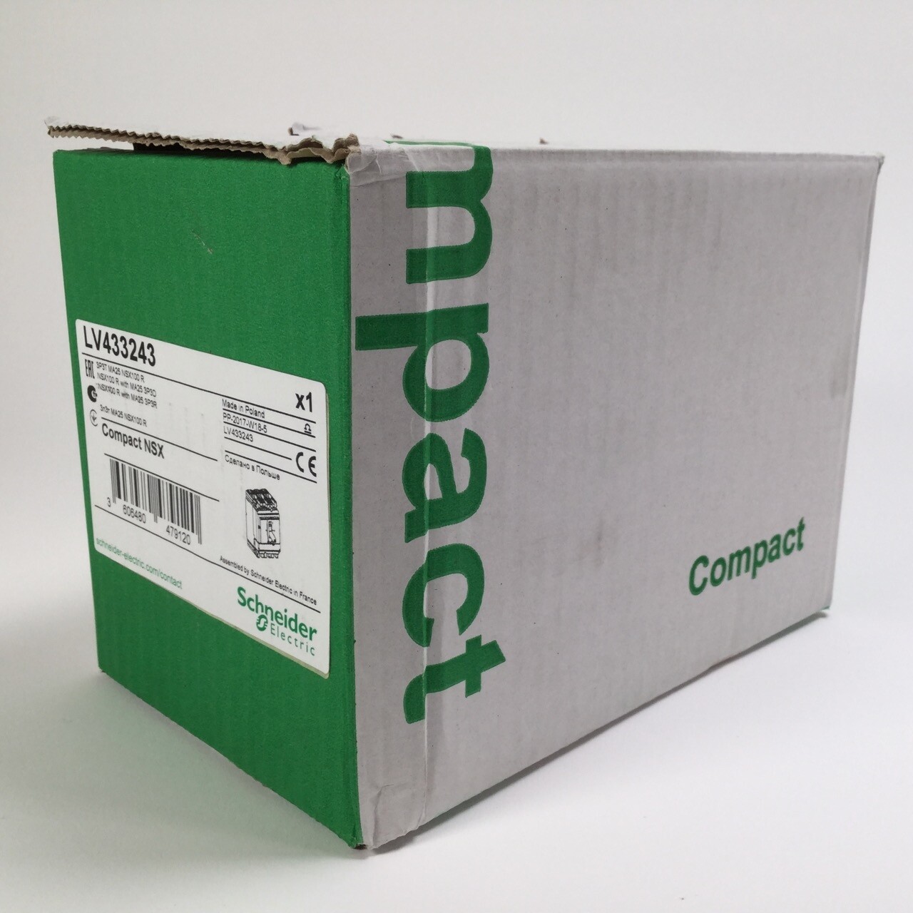 Schneider Electric LV433243 Circuit breaker Compact NSX100R New NFP