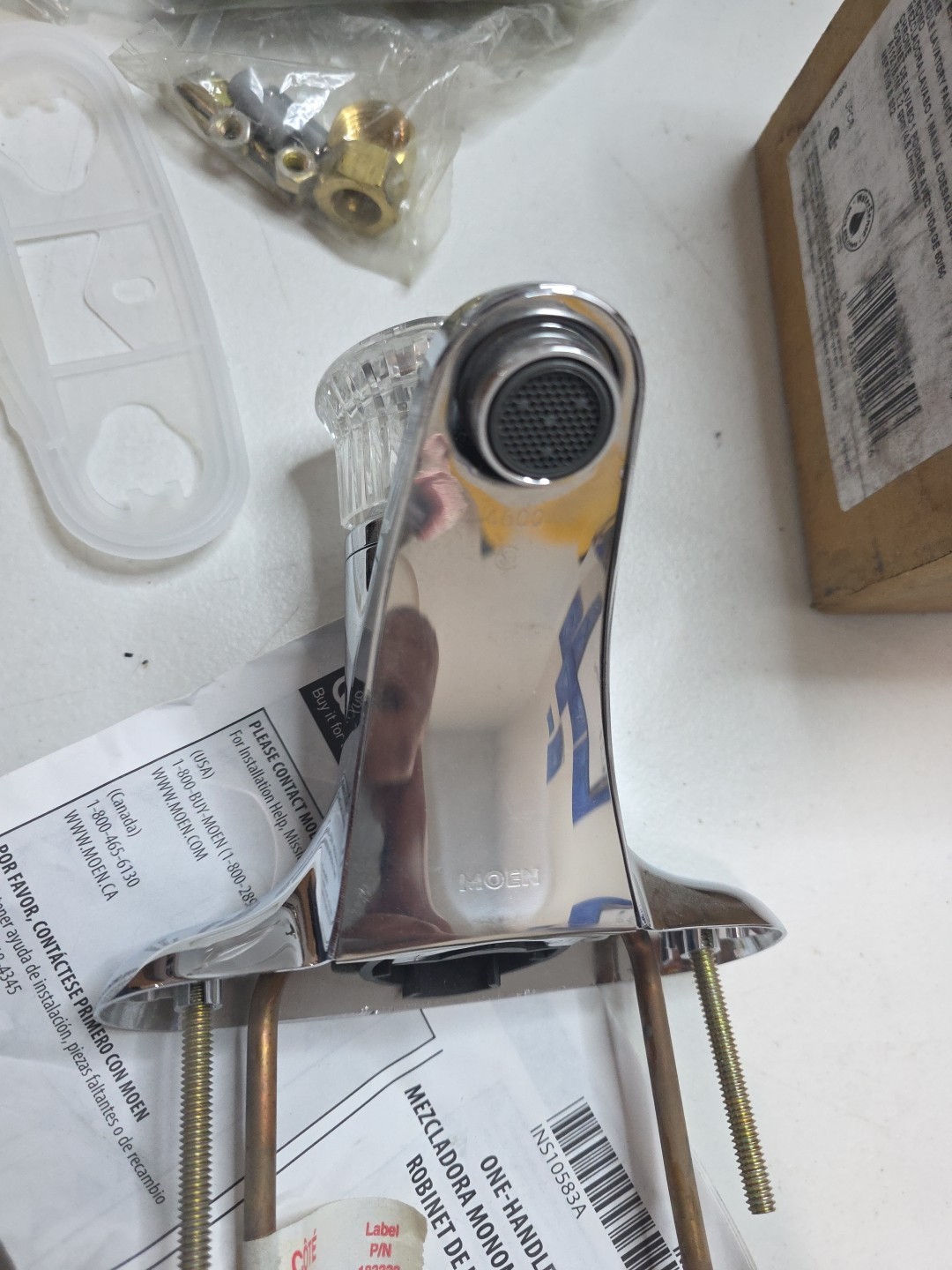 Moen Chateau 64621 Single Handle Centerset Bath Sink Faucet, Polished Chrome