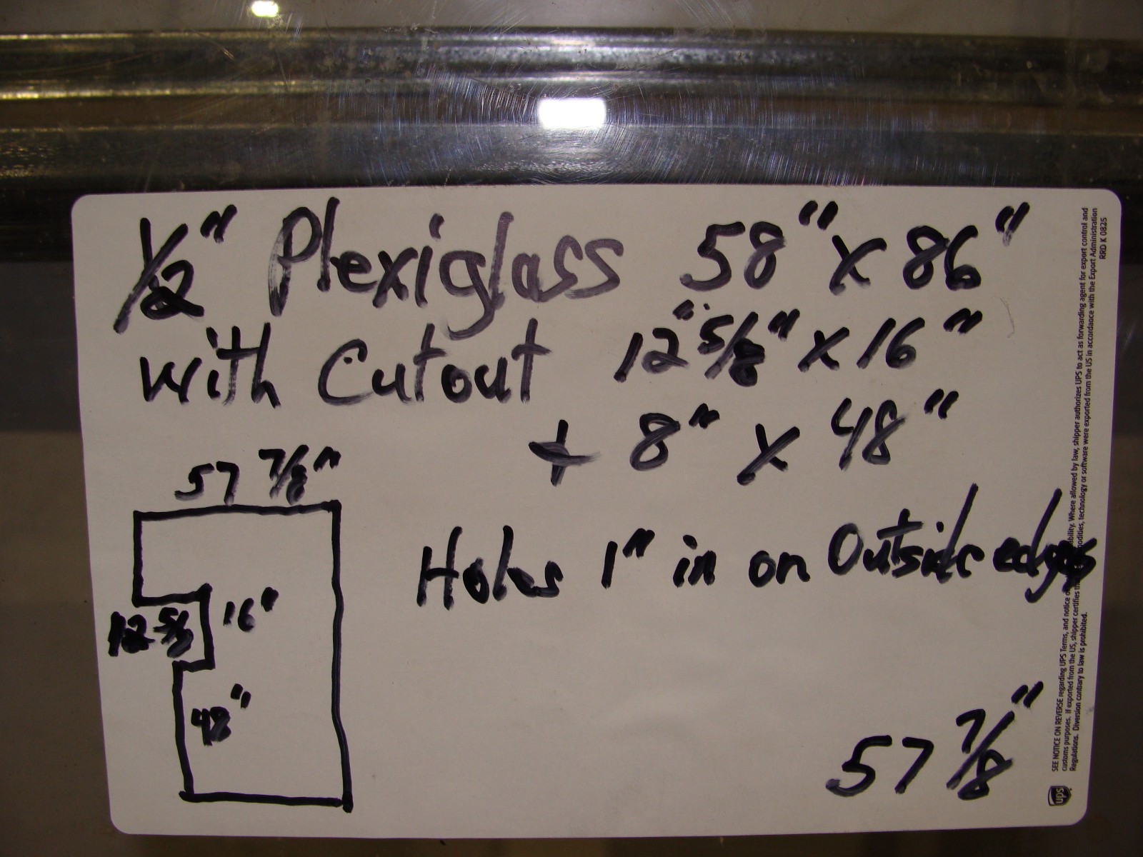 (6) 1/2″ & (1) 3/8″ PIECES OF PLEXIGLASS ASSORTED SIZES SEE PICS & FULL DESCR.