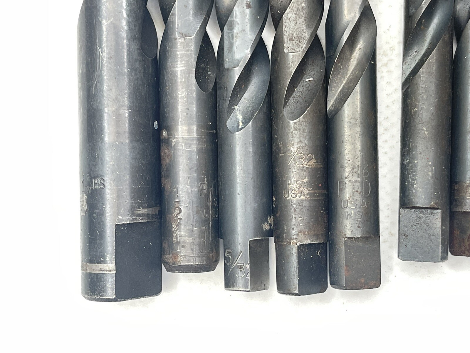 Lot Of 18 Miscellaneous High Speed Drill Bits PTD Machine Shop Metal Tools
