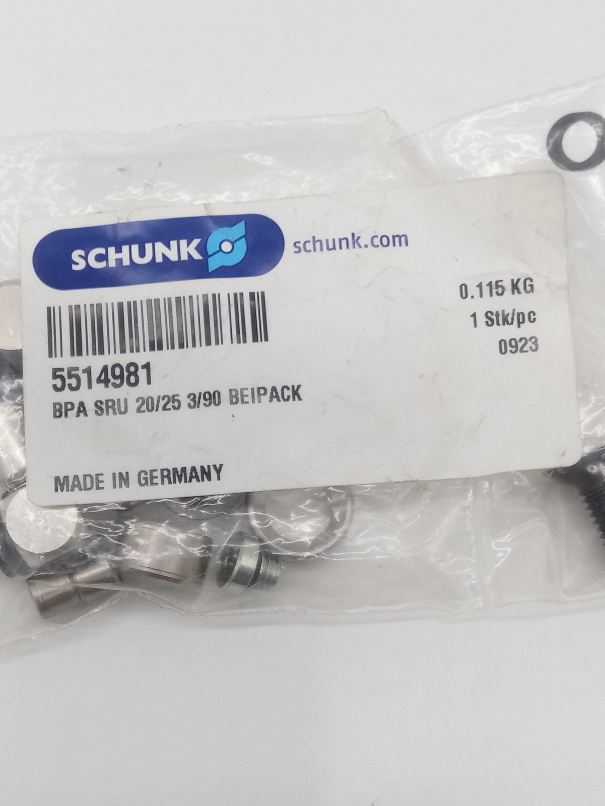 Schunk 5514981 Accessory Hardware Kit for Swivel Units — Lot of 2