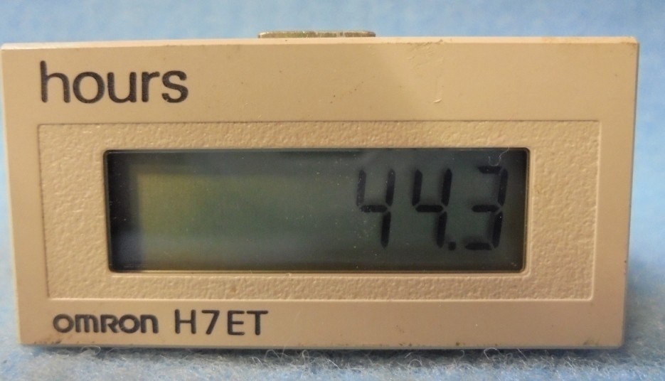 OMRON TIME COUNTER, H7ET-BV, 5-30 VDC INPUT, 0.0 – 999999.9 HOURS, 7 DIGITS