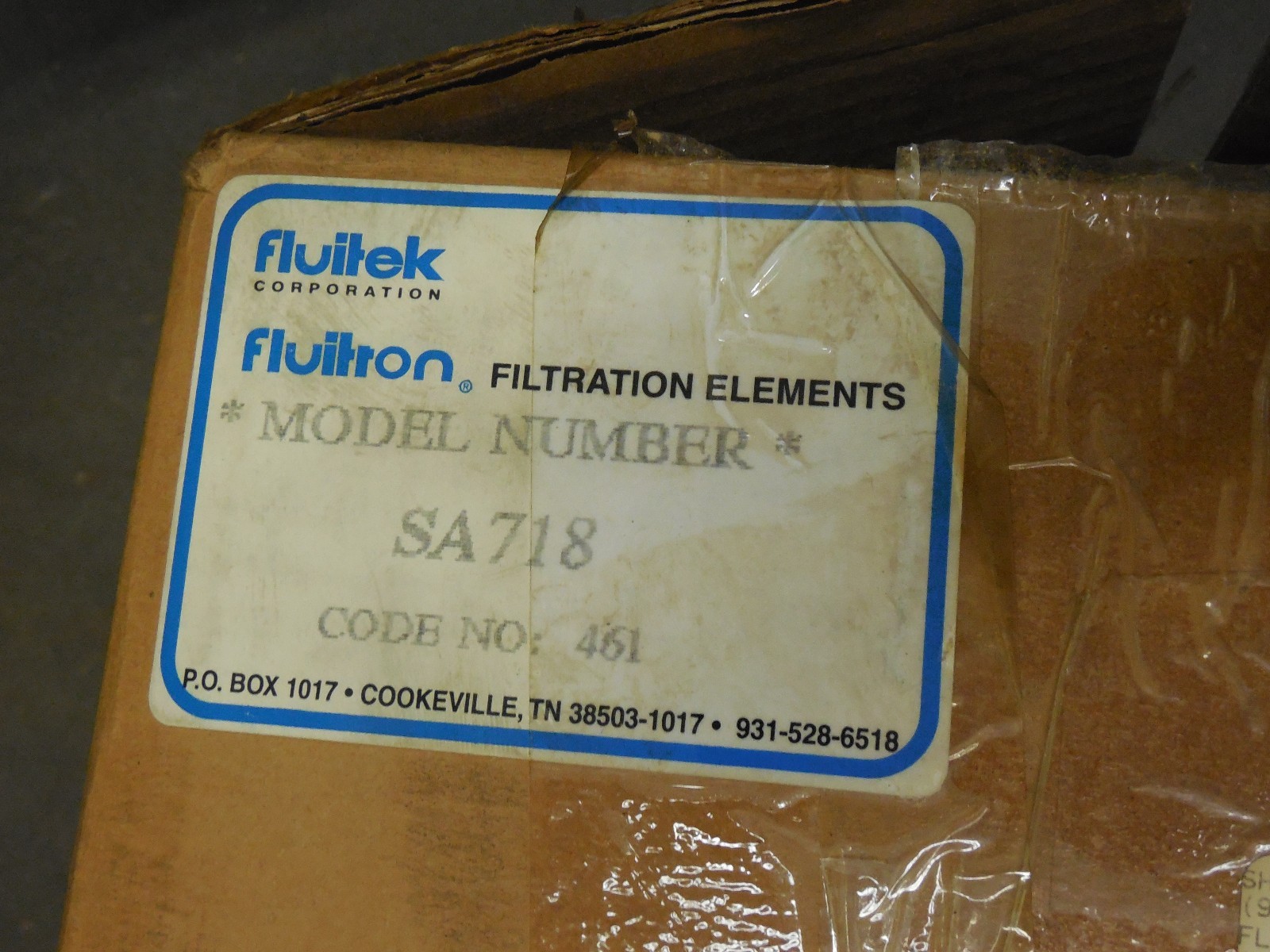 FLUITEK FILTER ELEMENT SA718 18″ INCHES LENGTH 6-13/16″ INCHES O.D.