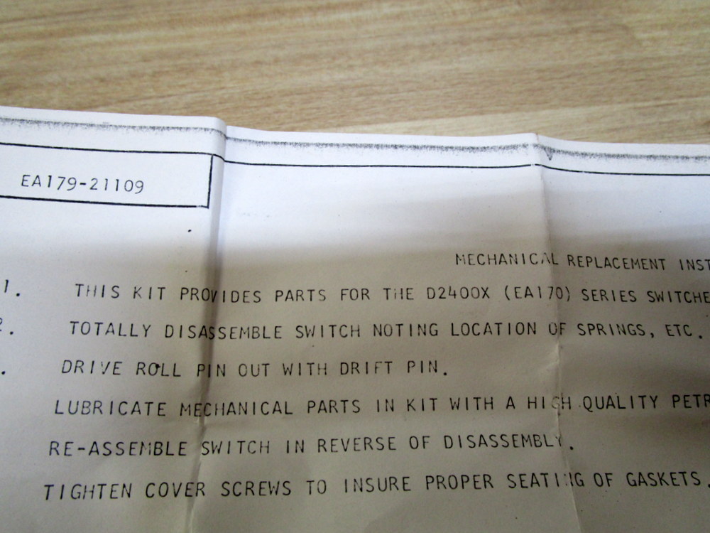 Namco Controls EA171-11100 Kit EA17921109
