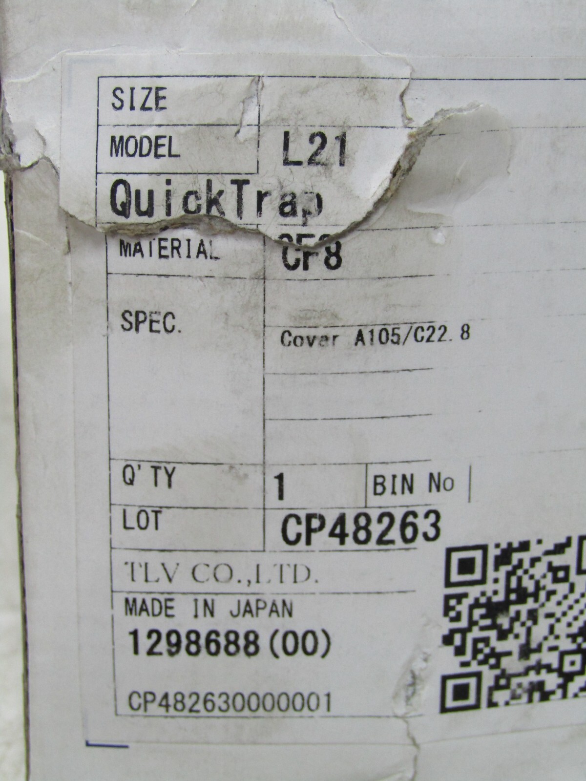 💥NEW TLV L21 QUICK TRAP CF8 PMA 450 PSIG/ 572°F PMO 300 PSIG / 455°F