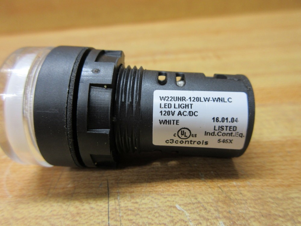 C3 Controls W22UNR-120LW-WNLC LED Pilot Light White