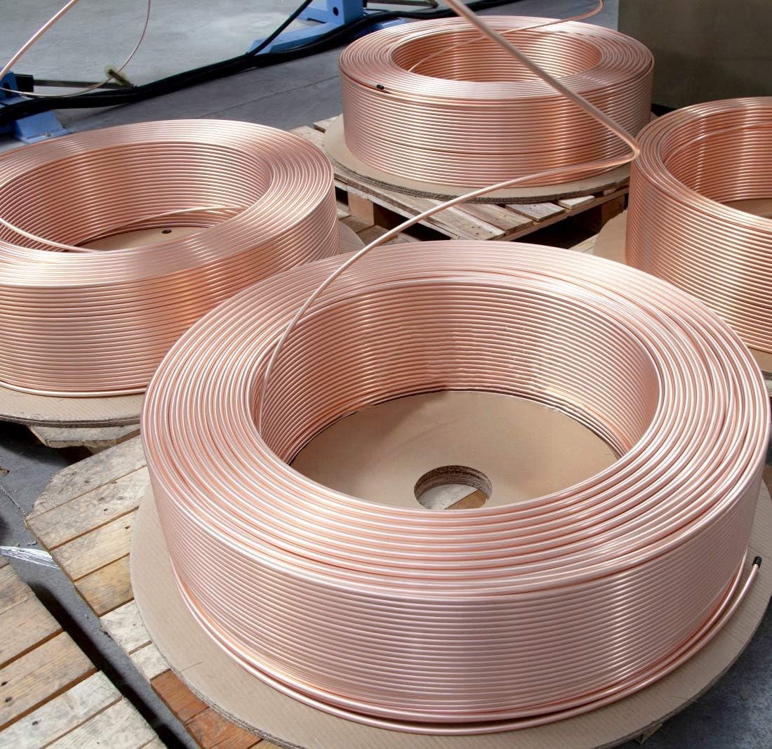 Brake Line Tubing Kit 3/16 & 1/4 inch 25Ft Dual Size – Copper Coated Alloy St…