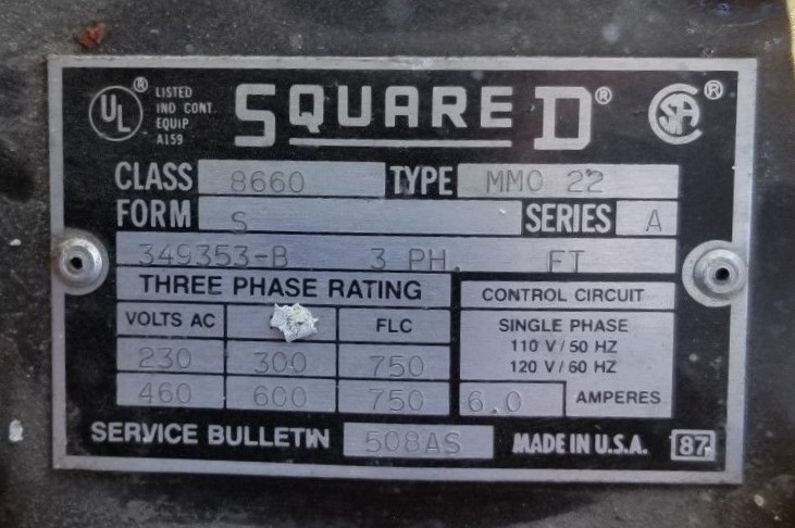 250 HP SQUARE D CLASS 8660 SOLID STATE REDUCED VOLTAGE MOTOR STARTER
