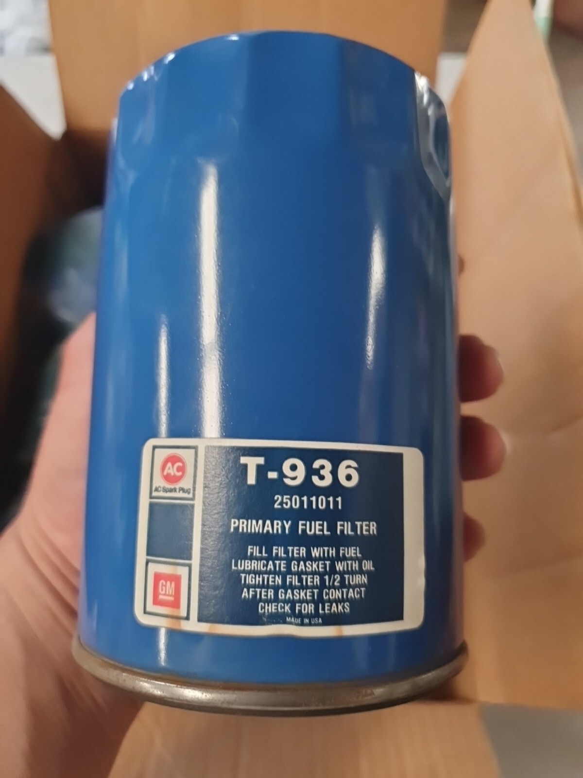 9 GENUINE AC T-936 FUEL FILTER ASSEMBLY, P550936, M1992217, 1992217, 3121, 33121