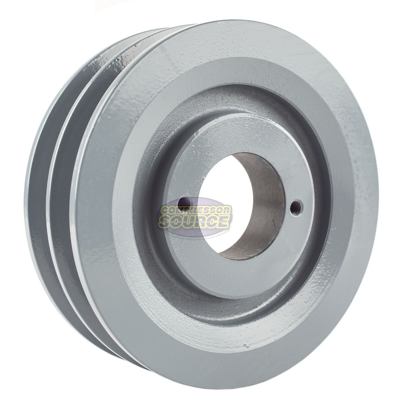 Cast Iron 5.5″ Dual Groove Pulley Belt B Section 5L with 7/8″ Sheave Bushing