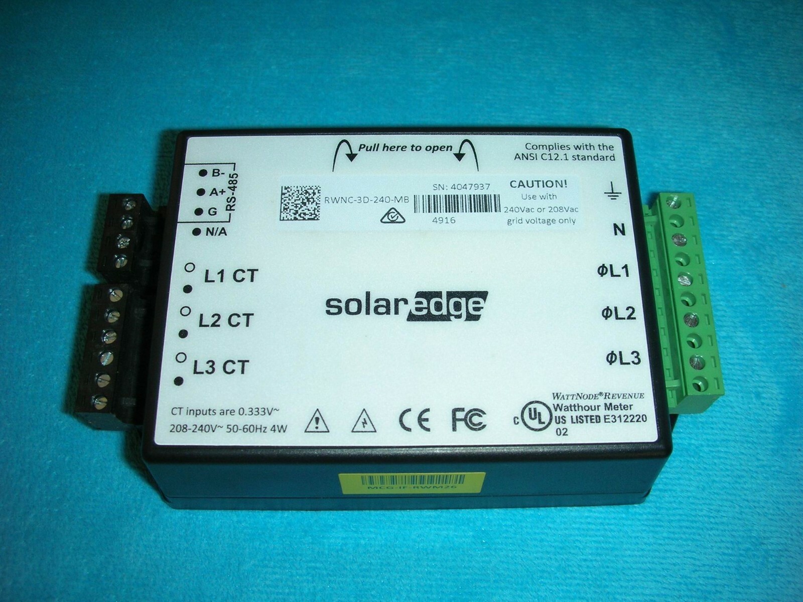 1PC solaredge RWNC-3D-240-MB/MCG-IF-RWM26 Z#1
