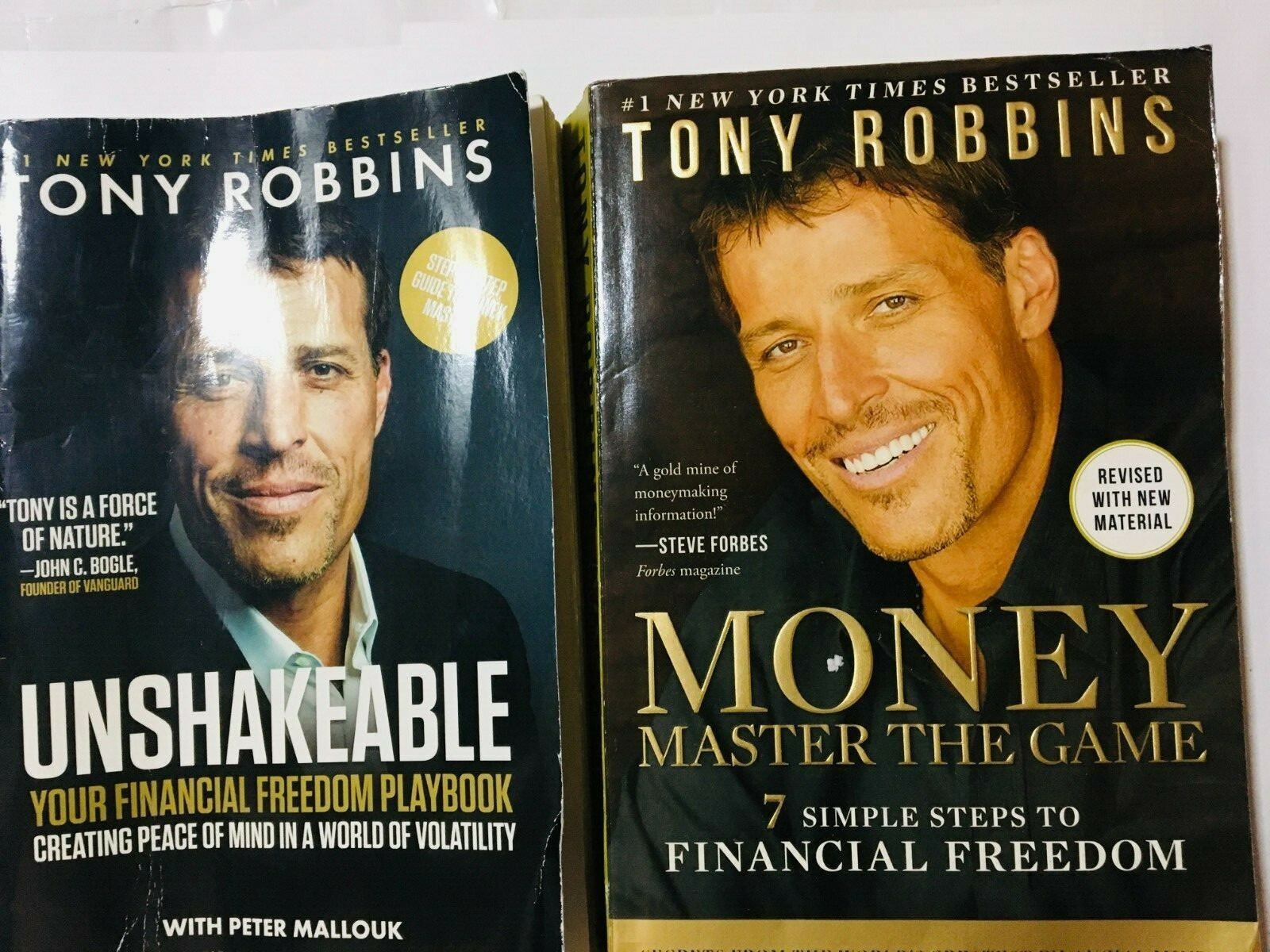 Tony Robbins Money master and Unshakeable with Peter Mallouk 2 book