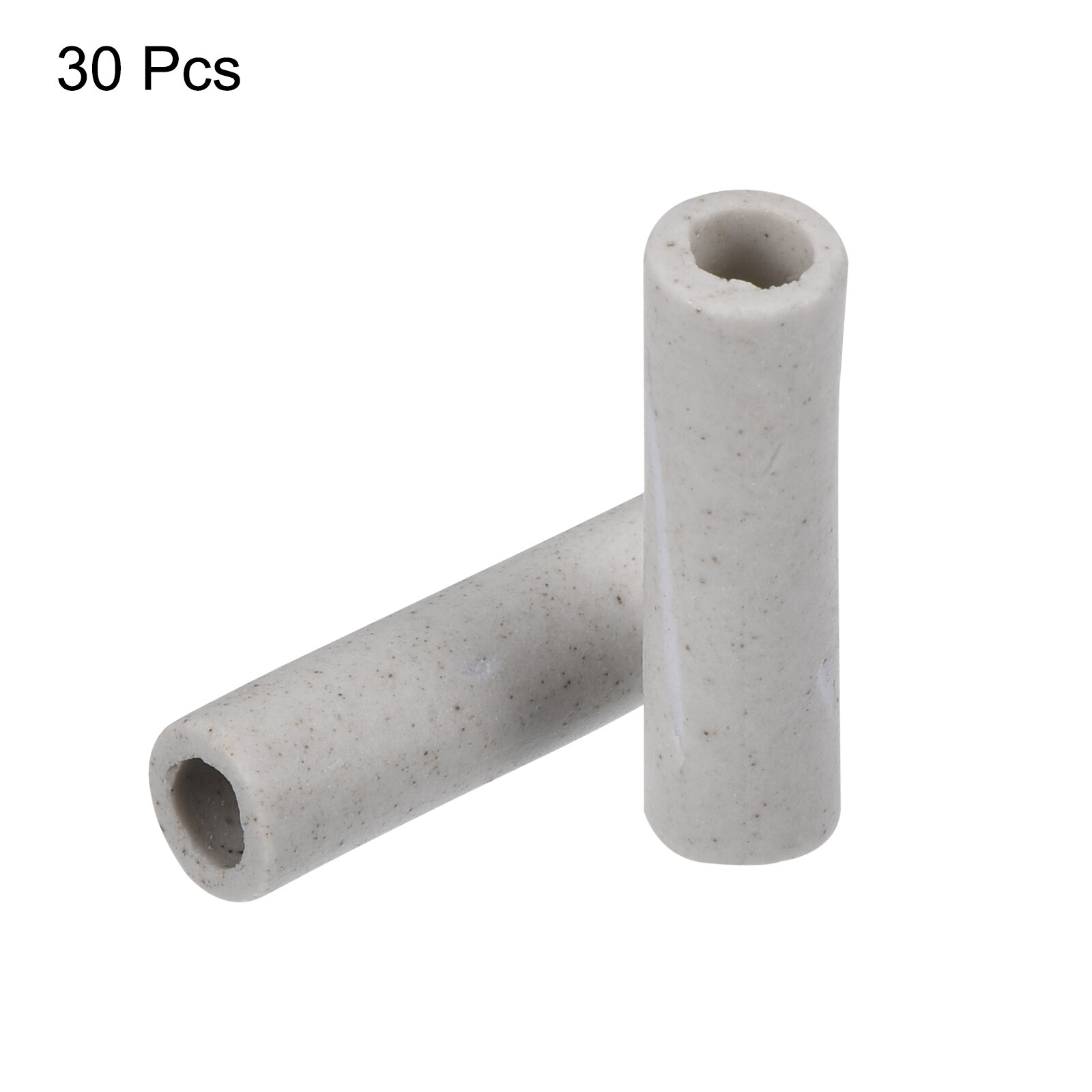 30Pcs Ceramic Tube Insulated Wire Bundle Protection 0.2×0.3×1.2″