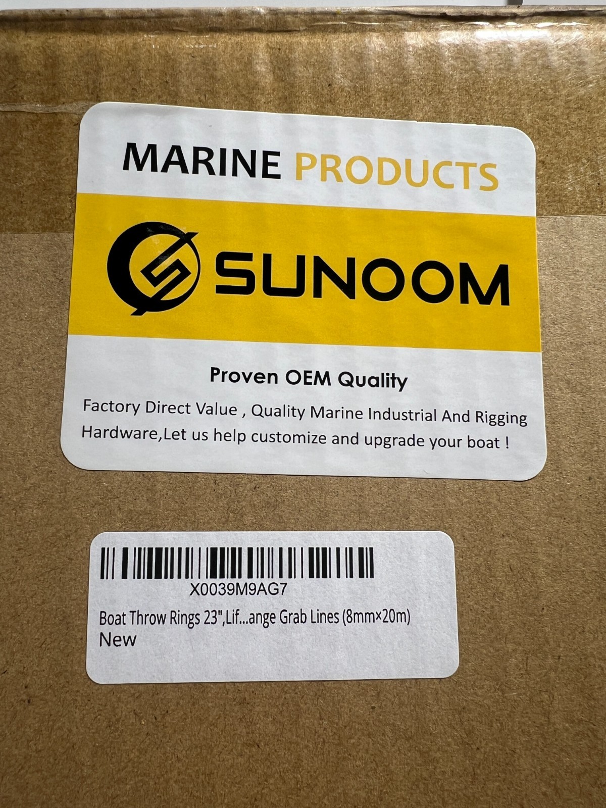 Sunoom Marine Products Boat Throw Rings 23″ Ring w/ Fluorescent Reflective Strip