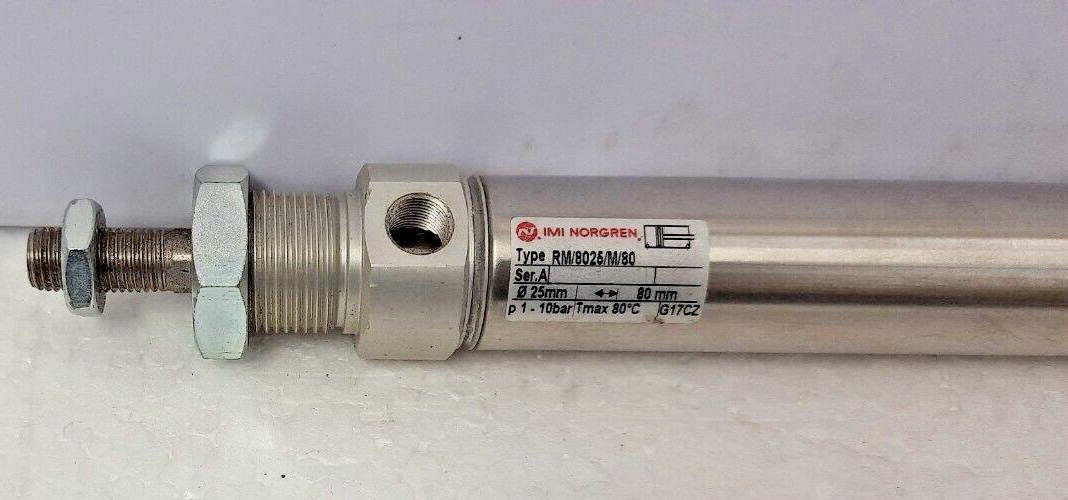 IMI Norgen Type RM/8025/M/80 Pneumatic Roundline Cylinder – 25mm Bore,80 mm strk