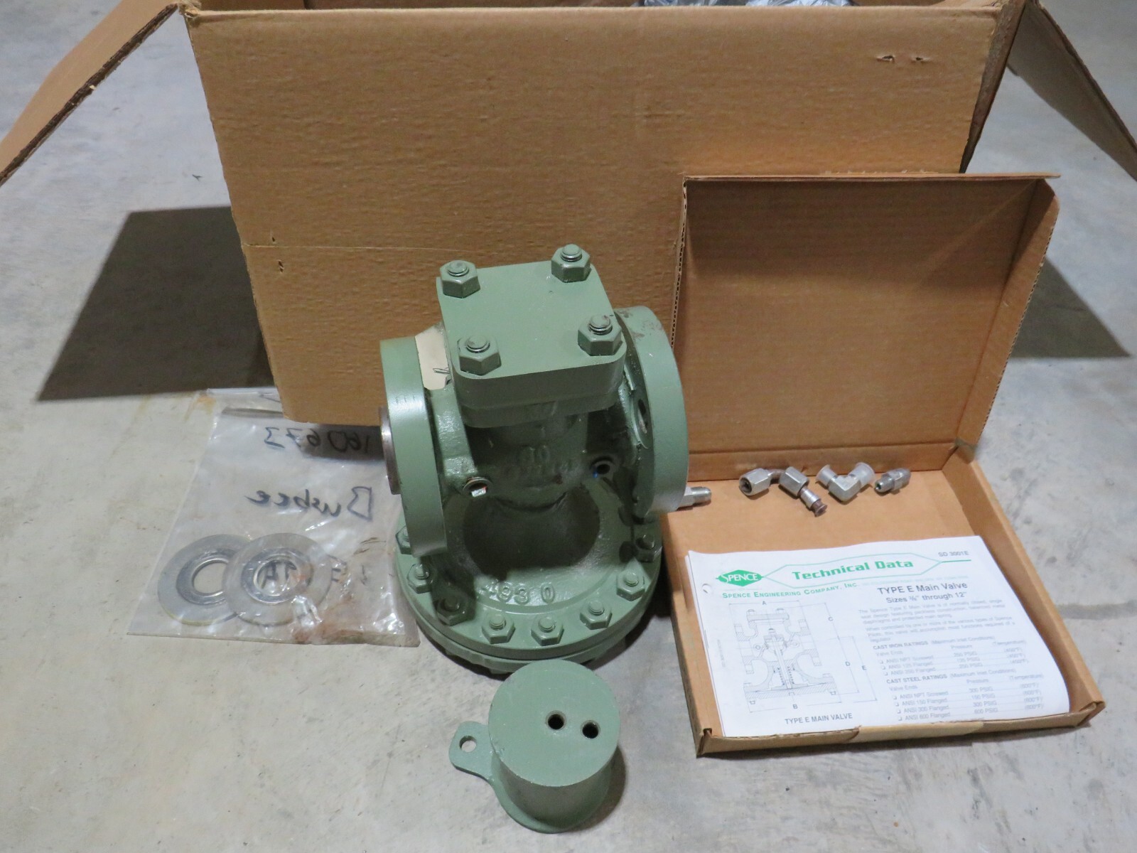 SPENCE ENGINEERING VALVE TYPE E 357922-1 PRESSURE REGULATOR