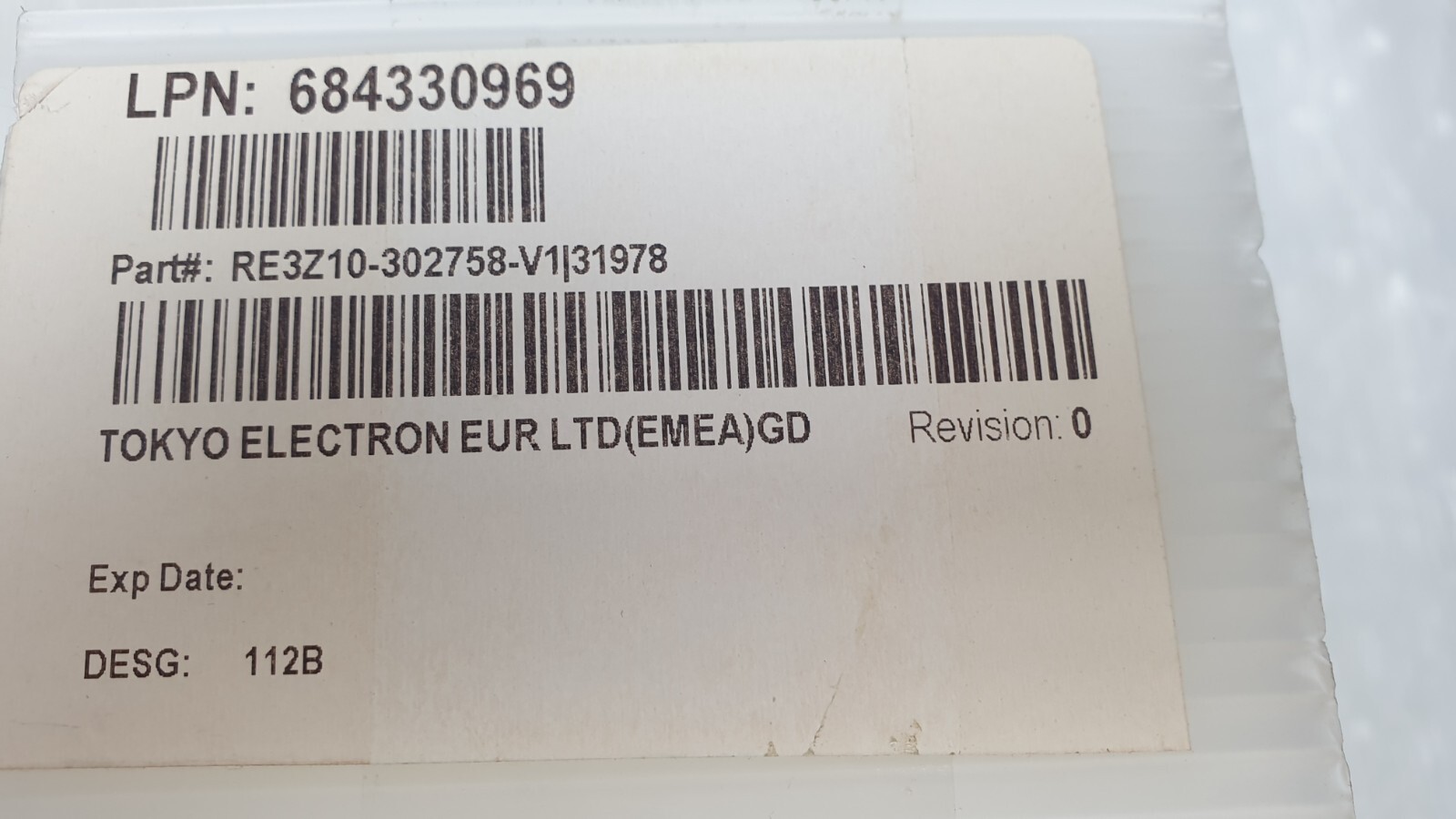 TEL Tokyo Electron 8Z039SU-796V1 Pipe C-Gas Inject
