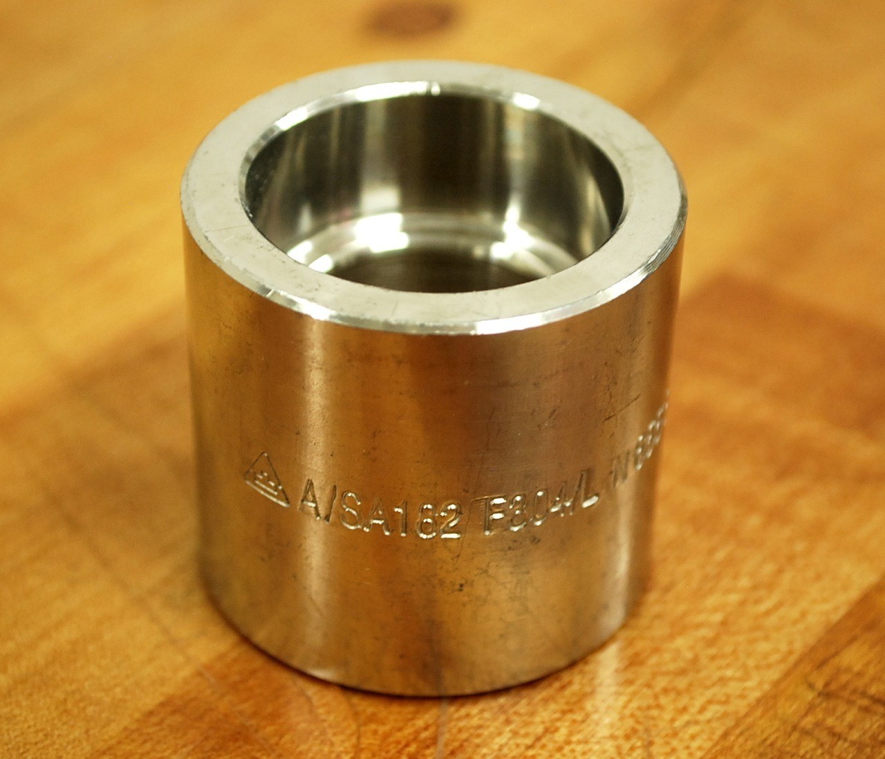 A/SA182 F304/L N655 B16 3M 1 Stainless Steel Weld-on Coupling Socket, – Lot of 5