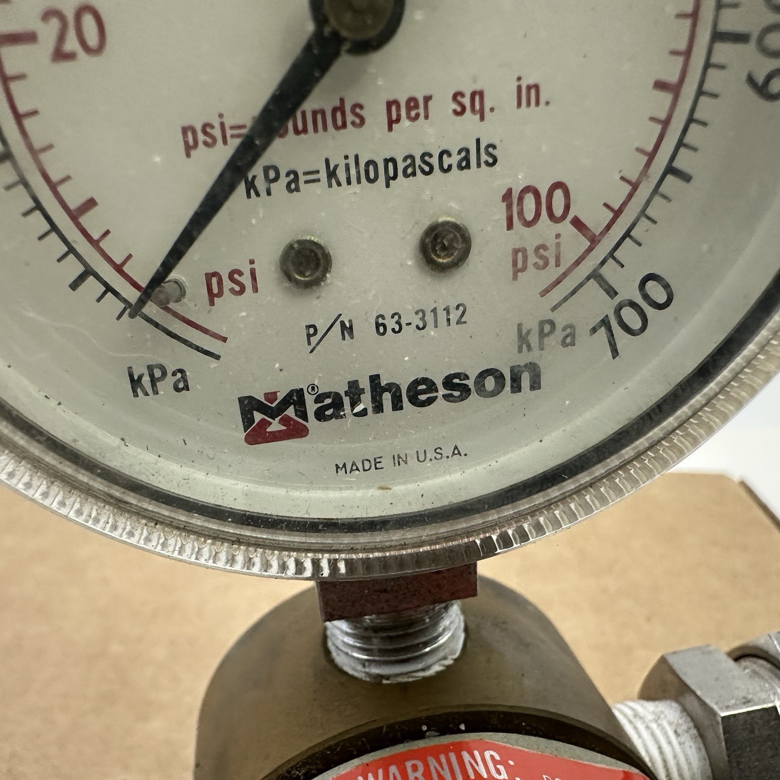 Matheson 3423 Brass High Purity Gas Regulator
