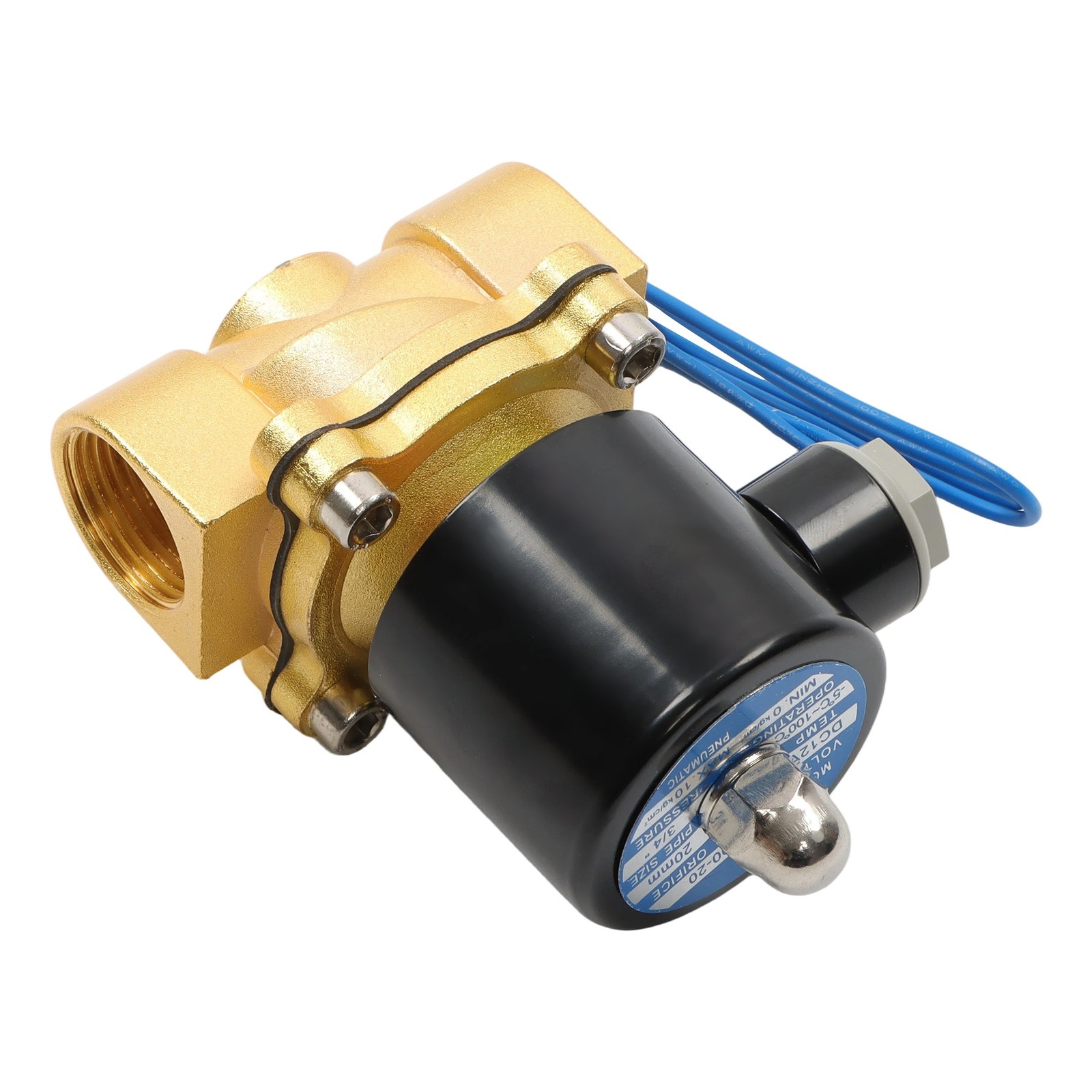 3/4″ Solenoid Valve 12V 220V Air Water N/C Gas Oil Normally Closed