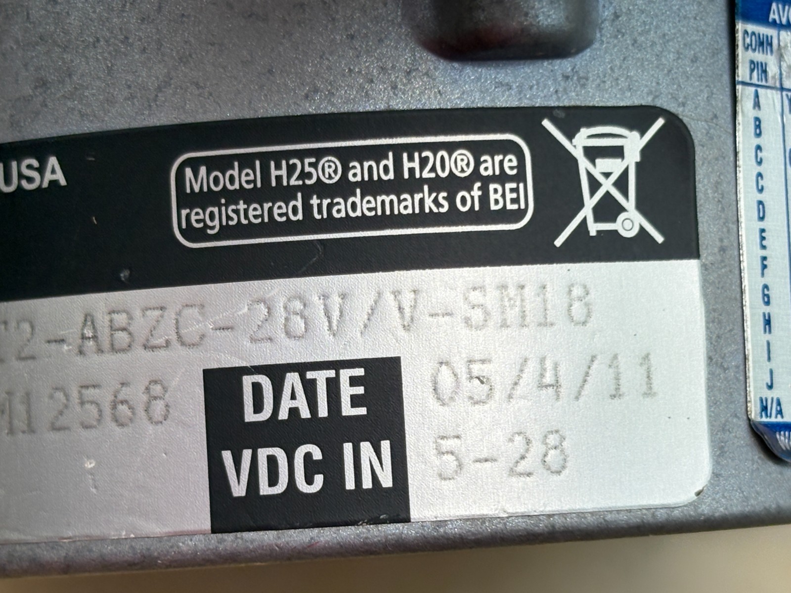 BEI XHS35F-37-R2-SS-10,000-T2-ABZC-28V/V-SM18 Encoder