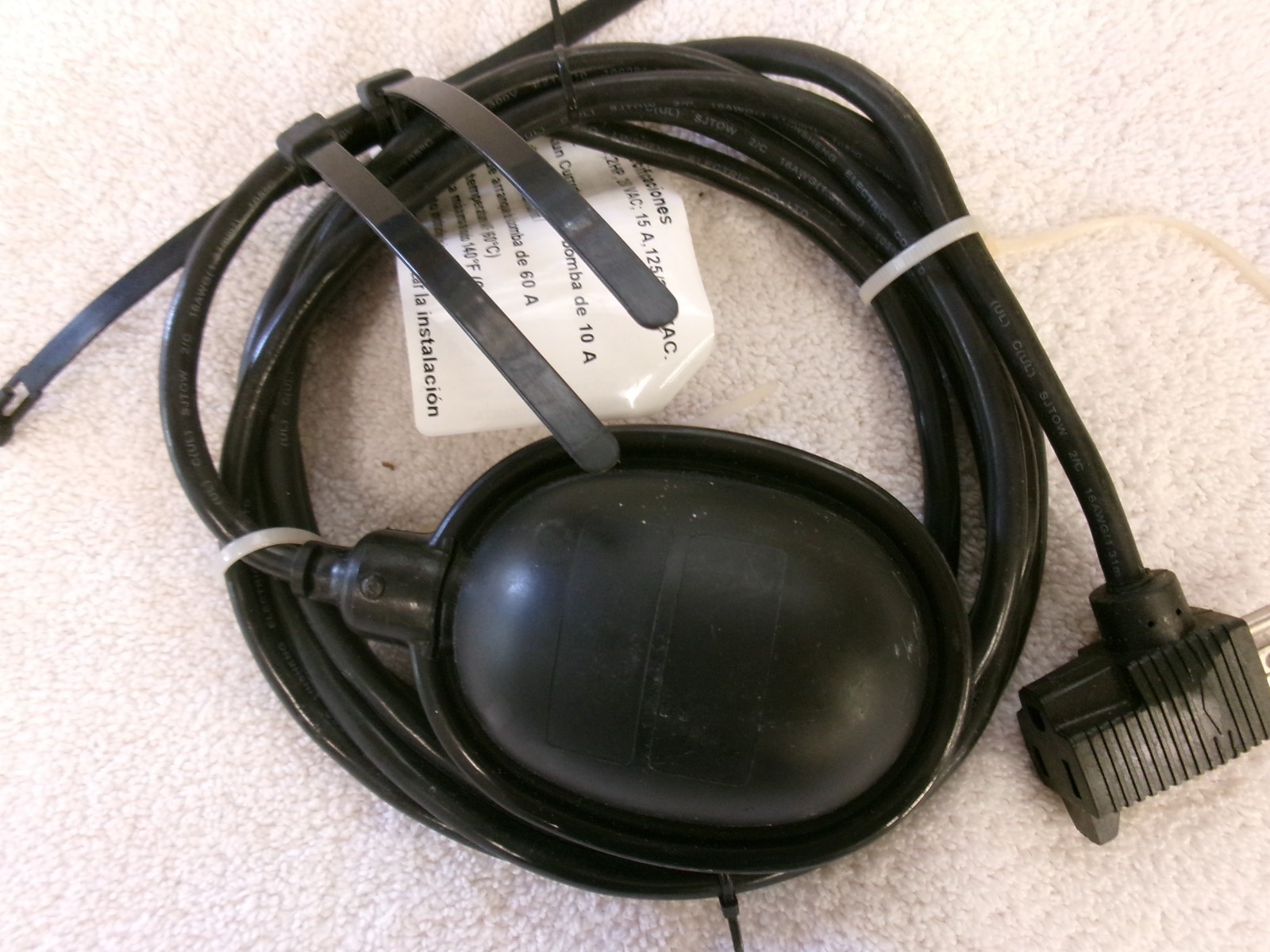 NEW Dayton Float Switch 10ft 115V 3BY58