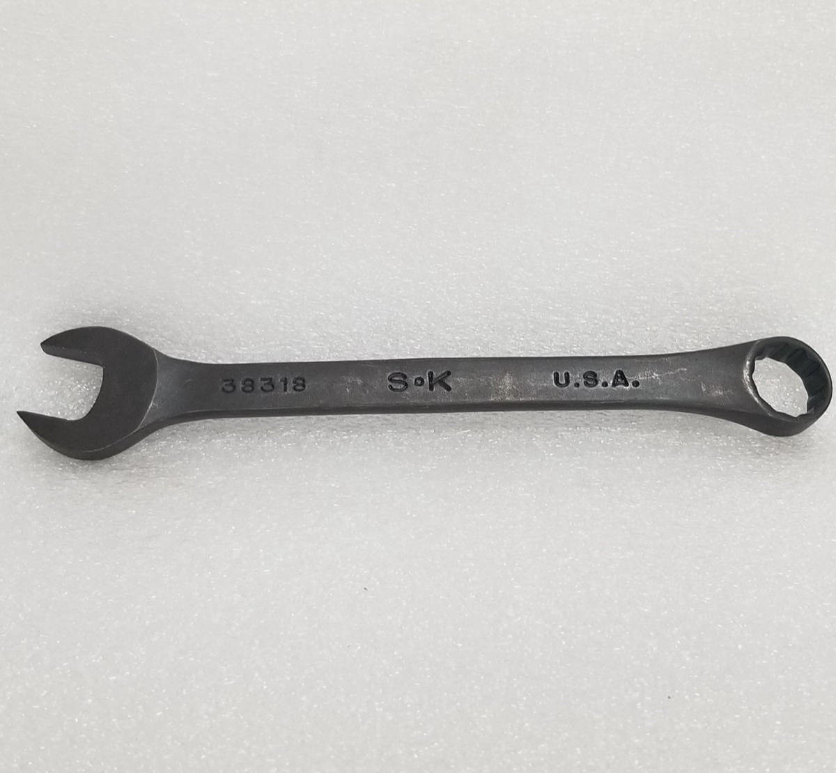 S-K 38318 Combination Wrench Black-Oxide Finish 12-Point Size-18mm Made in USA