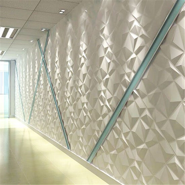 3D 12Pcs Wall Panels PVC Geometric Brick Art Design DIY 11.8″x11.8″ Wallpaper