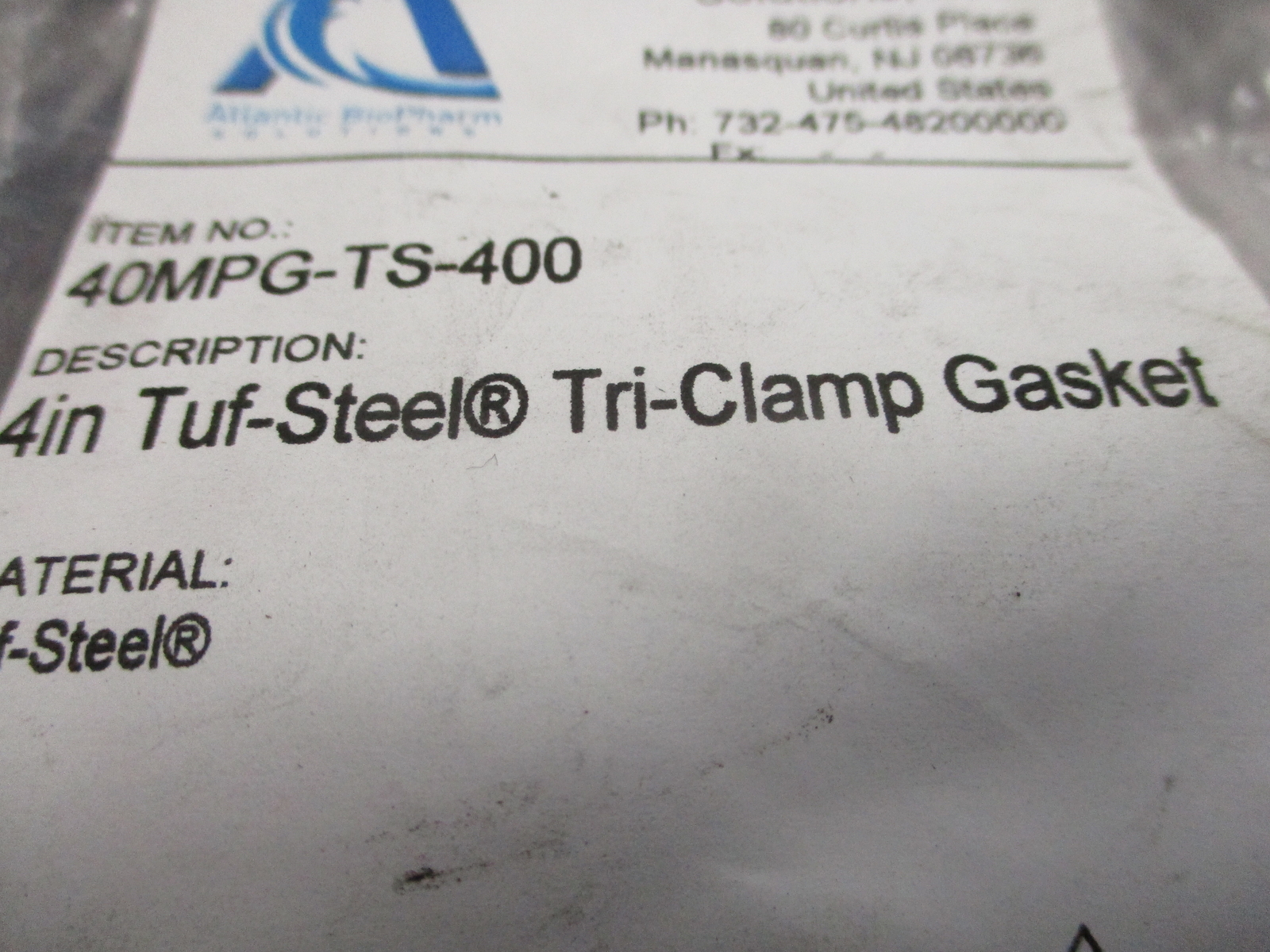 ATLANTIC BIOPHARM 40MPG-TS-400 GASKET LOT OF 10 NSNP
