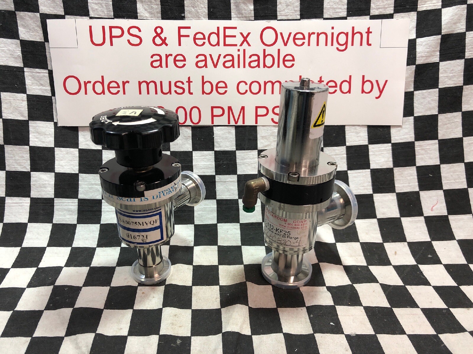KURT J. LESKER Angle Valve KF16 & KF-25, SA0075MVQF & SFAE-112-KF25, BOX 18 “V7”