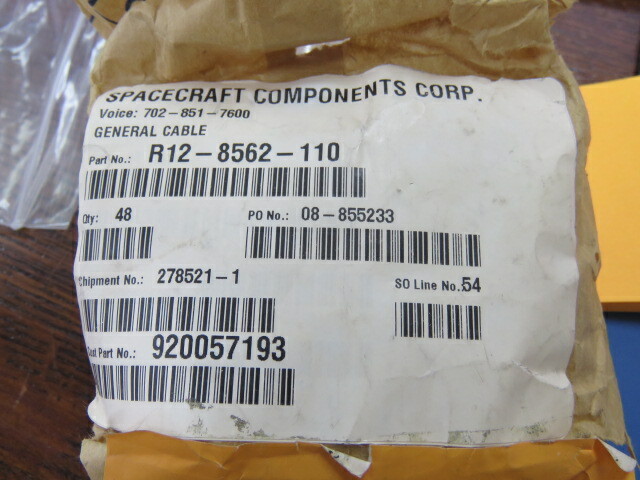 SPACECRAFT R12-8562-110 Qty of 10 per Lot MIL-C-5015 CRIMP F80 PIN CONTACT; SIZ