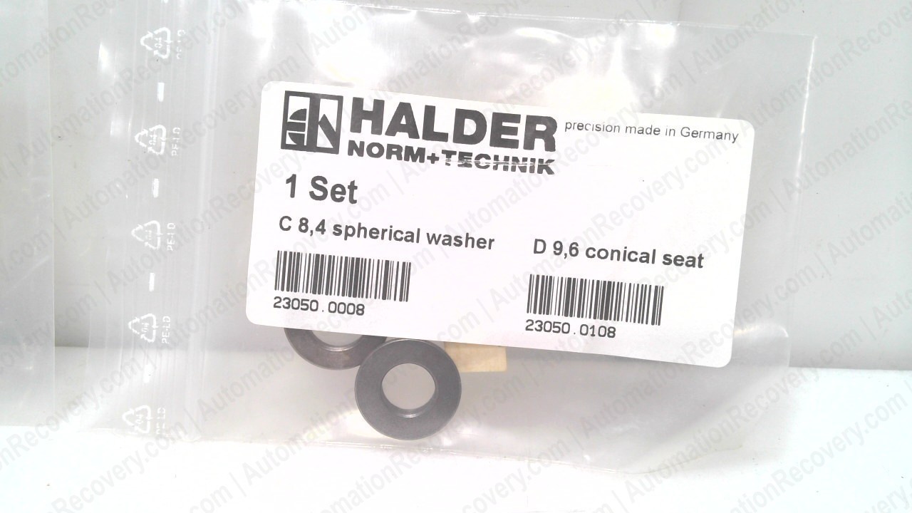 HALDER 23050.0008 – PACK OF 6, SPHERICAL CASE-HARDENED WASHER, NEW #345709