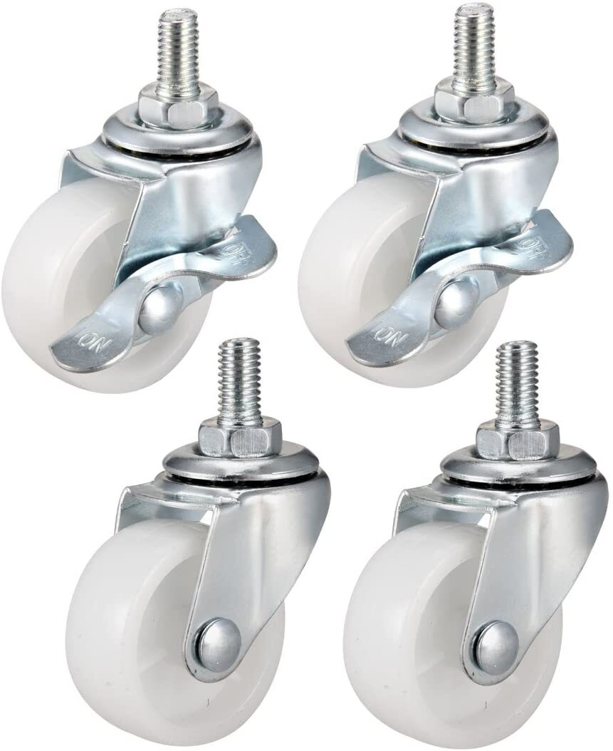 1.5 Inch Swivel Caster Wheels PP 360 Degree Threaded Stem Caster Wheel M8 x 15mm