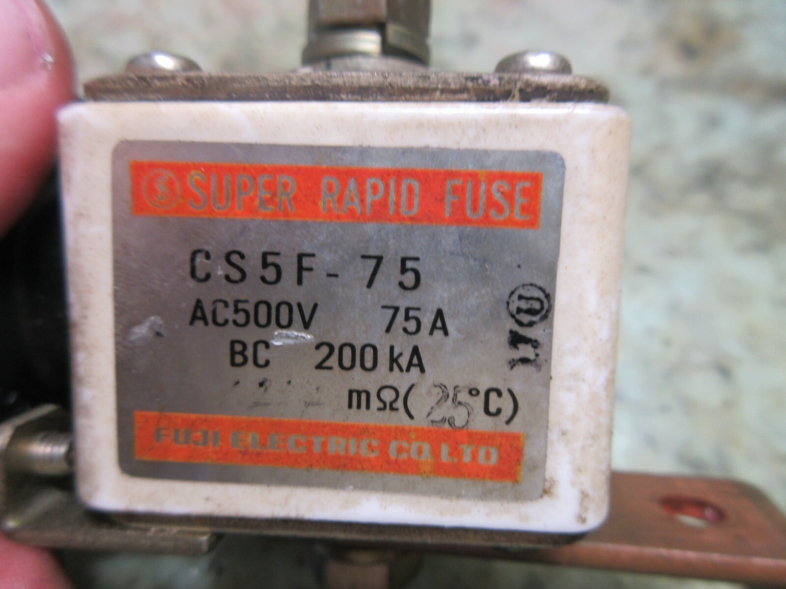 FUJI SUPER RAPID FUSE CS5F-75 AC500V 75A BC 200KA