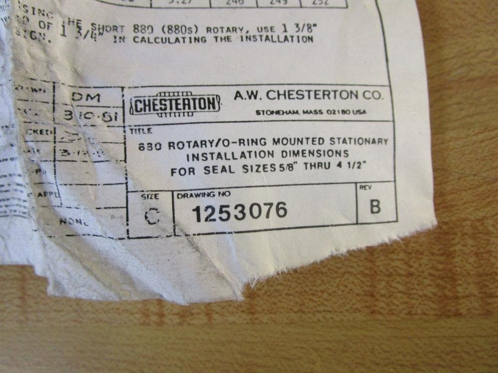 Chesterton 1253076 Rotary/Stationary Seal Kit 680