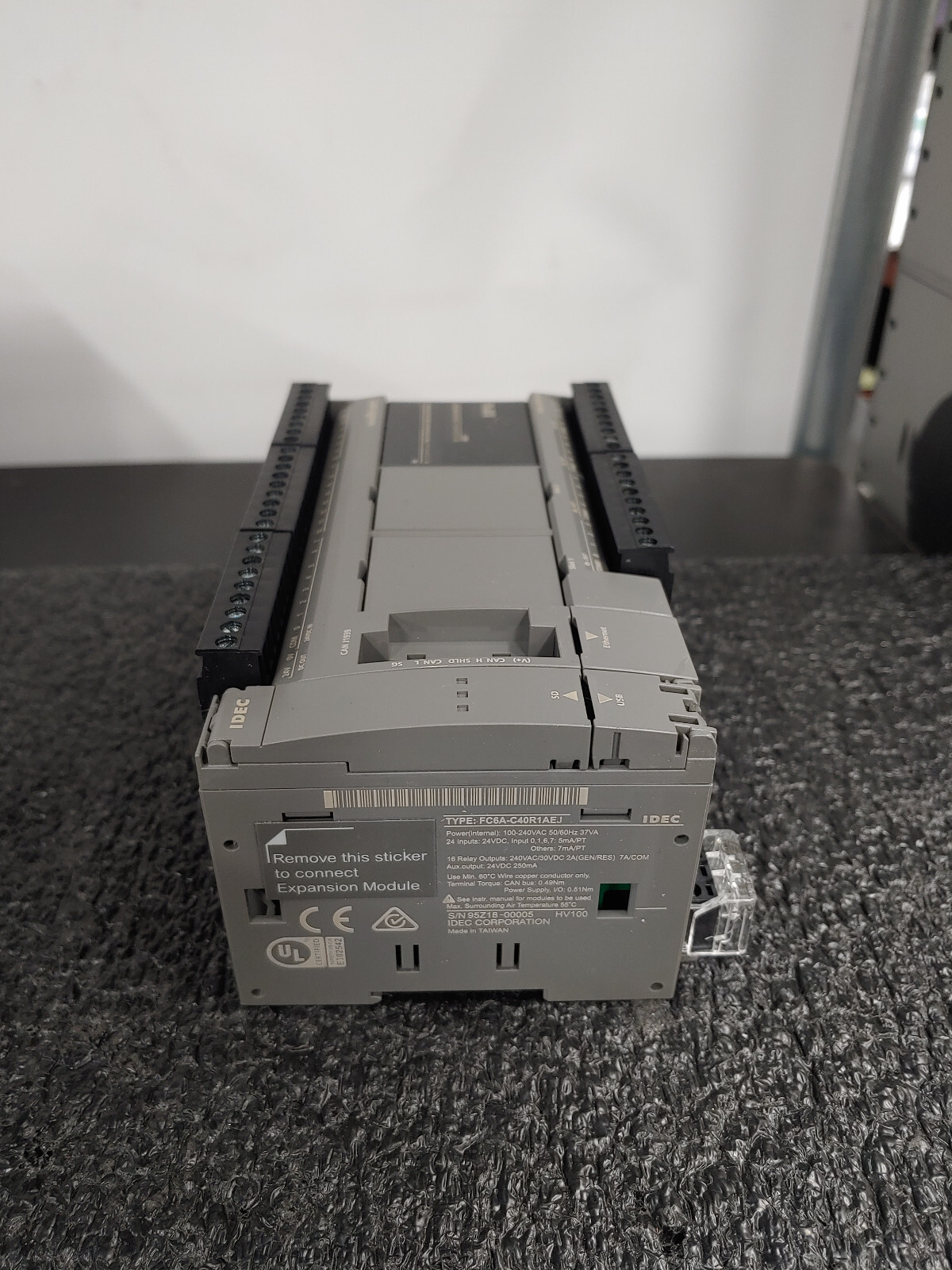 IDEC FC6A-C40R1AEJ 40IO J1939 CPU 100-240VAC Relay FC6A MicroSmart PLC