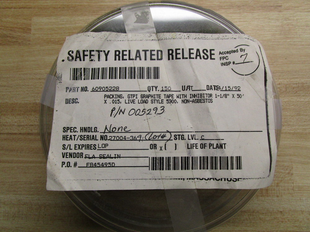 Chesterton 005293 Graphite Packing Tape 1-1/8″ x 50′