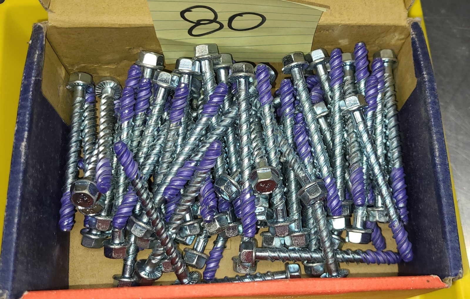 (Lot of 80) Powers 7210SD Wedge-Bolt+ 1/4″ x 3″ Concrete Screw (Now PFM1411100)