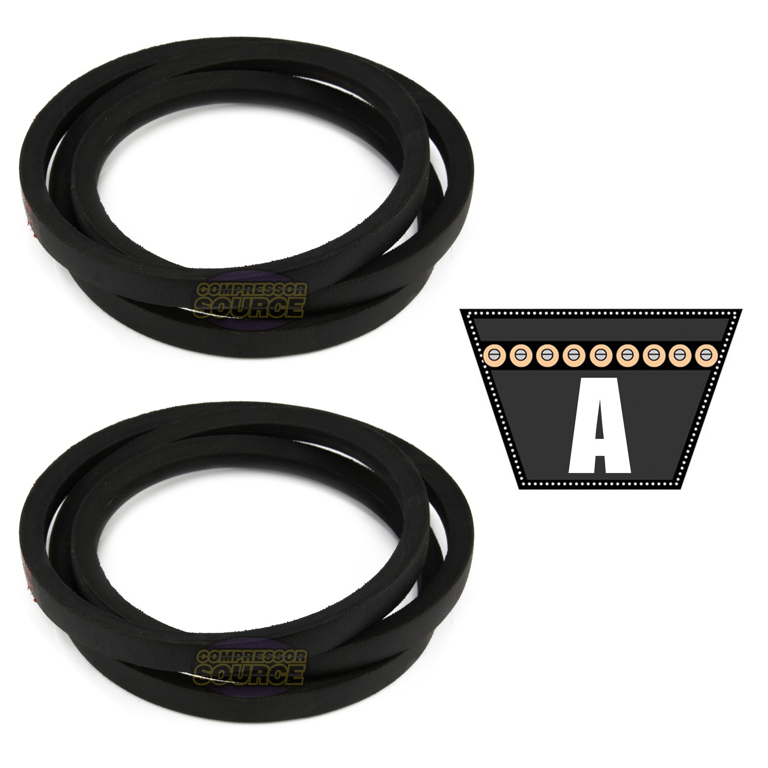 2 ﻿V Belts 4L460 A44 Replacement 1/2″ x 46″ Industrial & Lawn Mower Heavy Duty