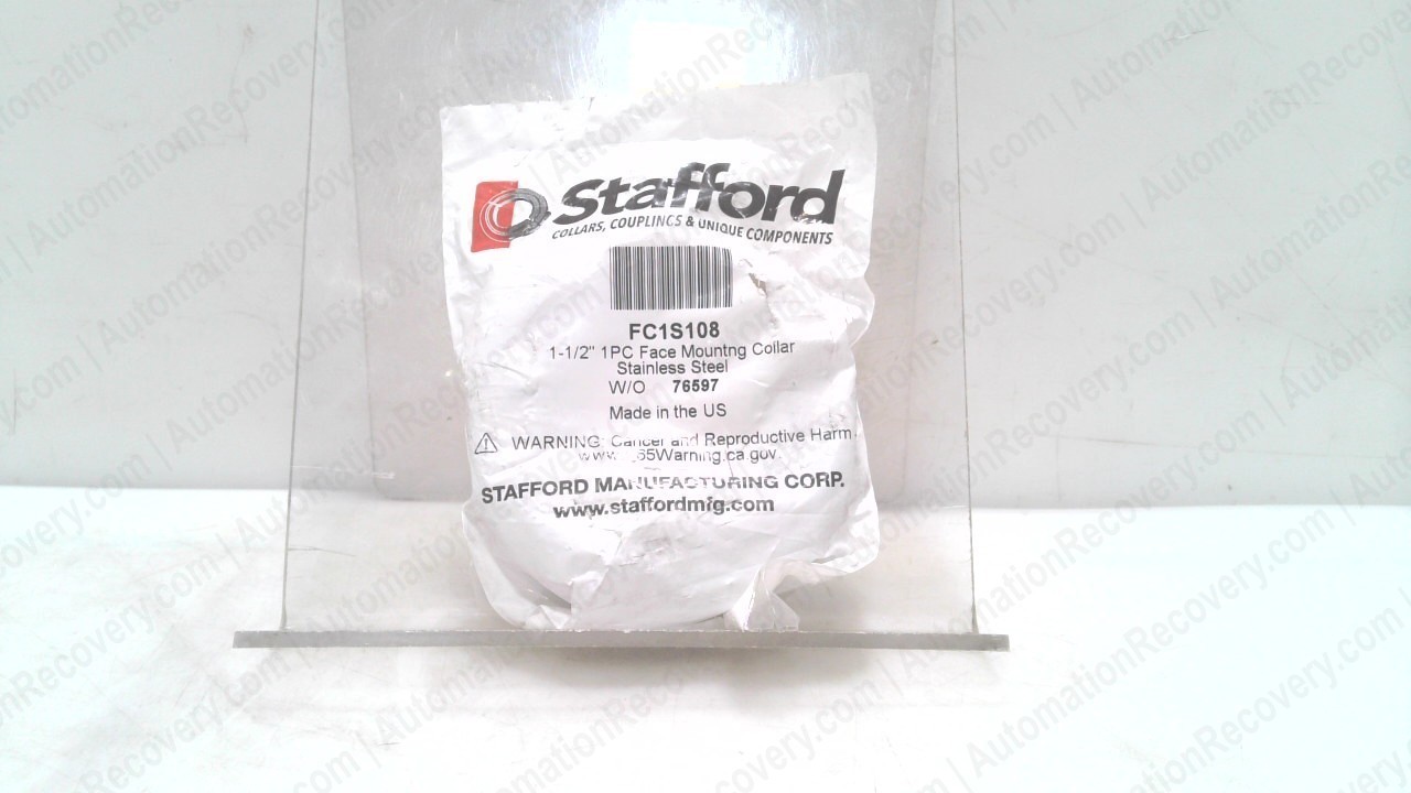 STAFFORD FC1S108, SOLUTION SHAFT COLLAR, NEW #349688