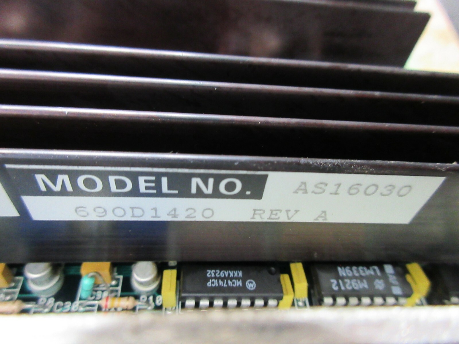 AEROTECH SERVO AMPLIFIER AS16030 690D1420 REV.A 690D1420 EACH 1 WARRANTY