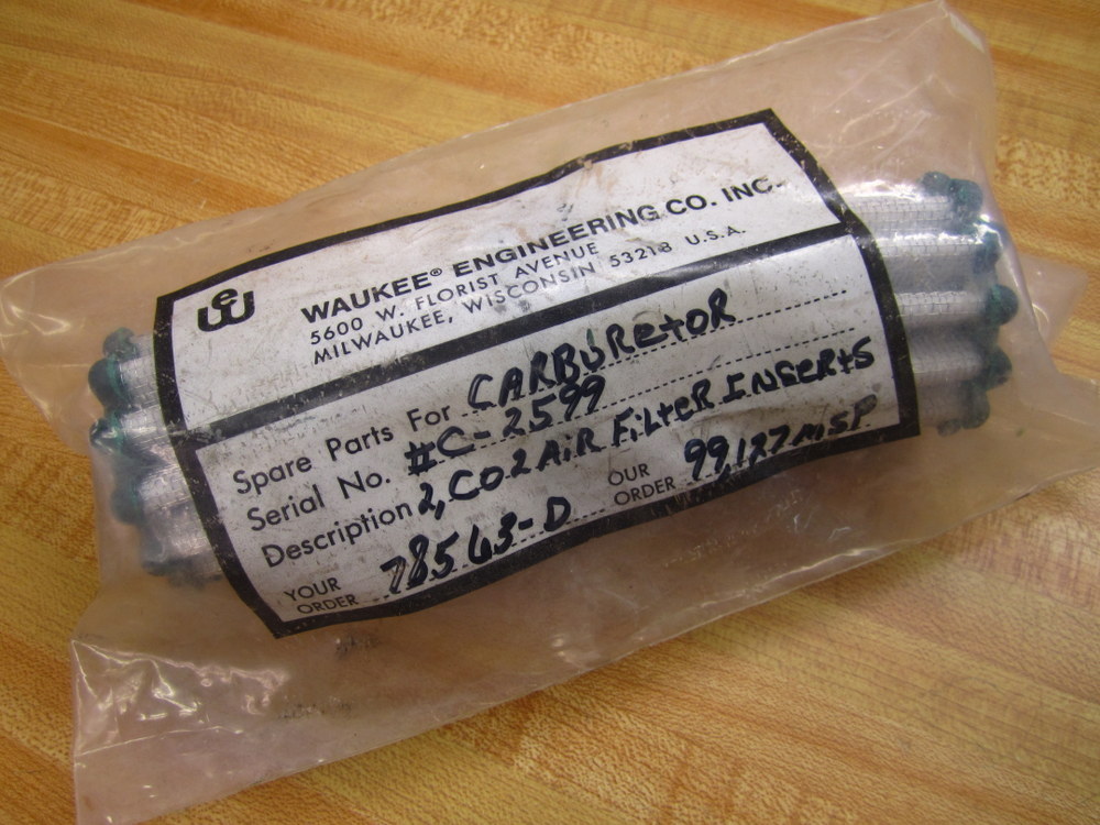Waukee C-2599 Air Filter Inserts 78563-D (Pack of 2)