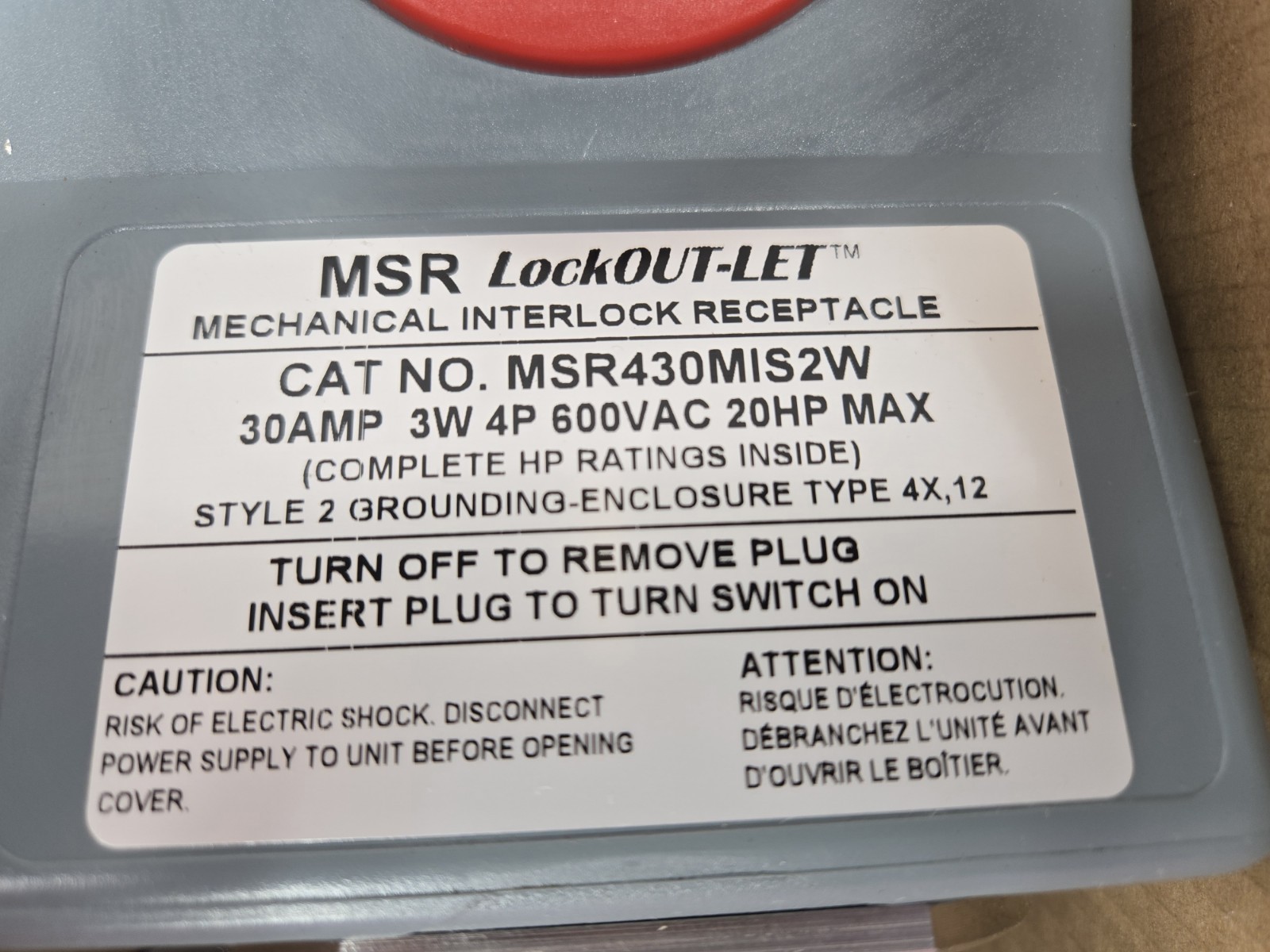 MENNEKES MSR430MIS2W 30A 600V 3W4P