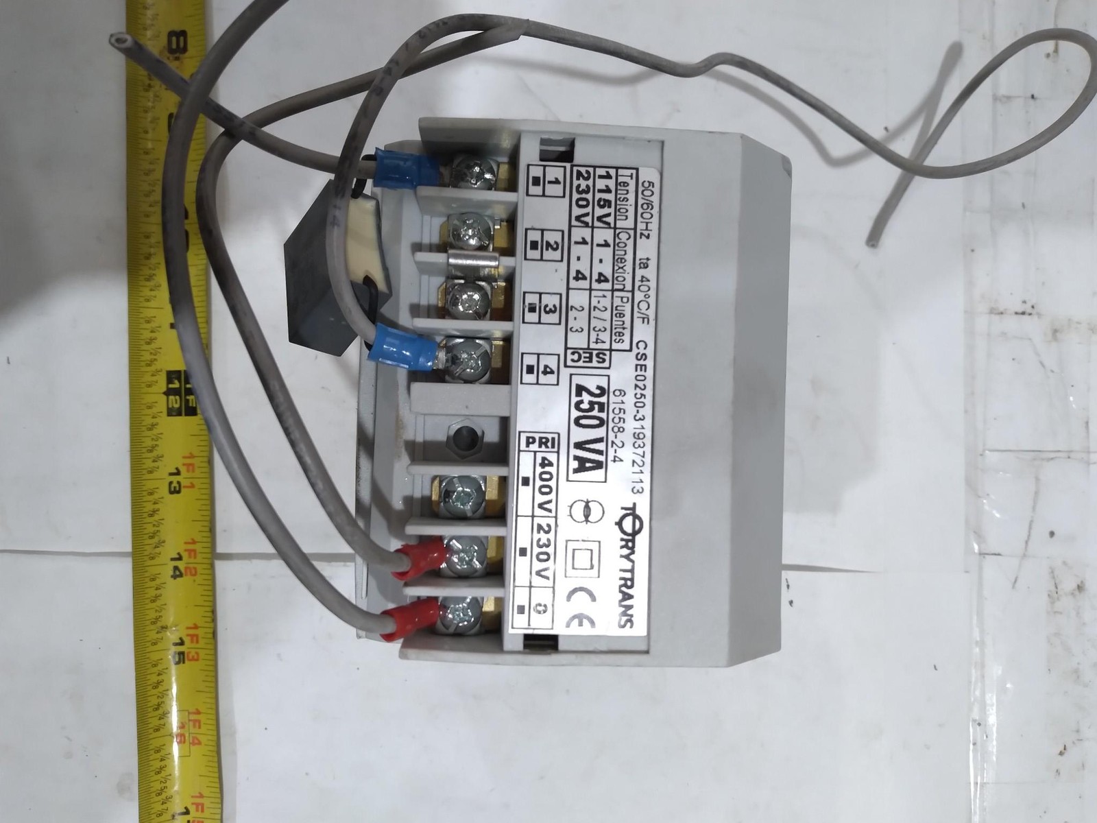 Torytrans CSE0250 250VA Control Transformer 115/230V 50/60Hz Industrial