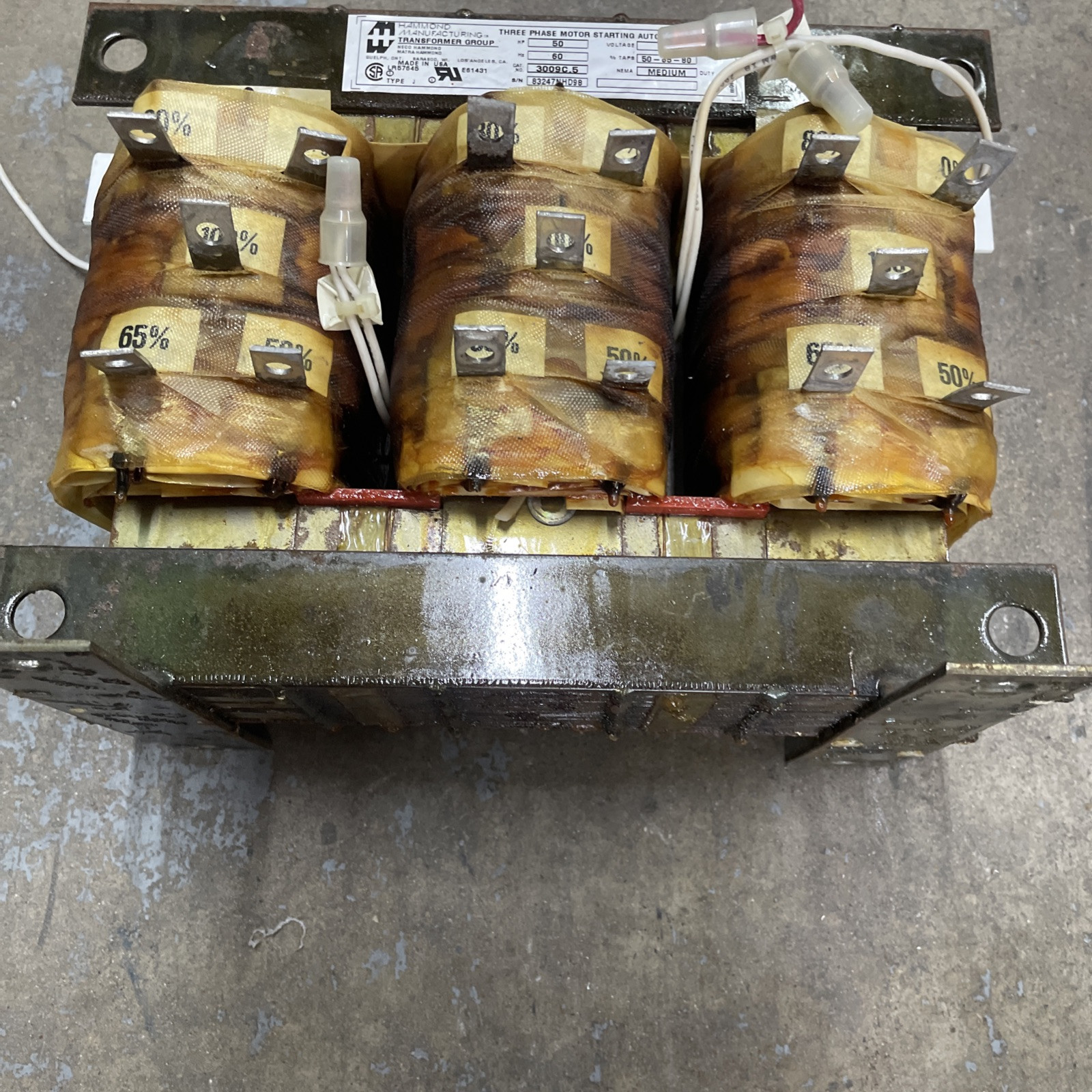 Hammond 3009C.5 Motor Starting Auto Transformer 1 YEAR WARRANTY