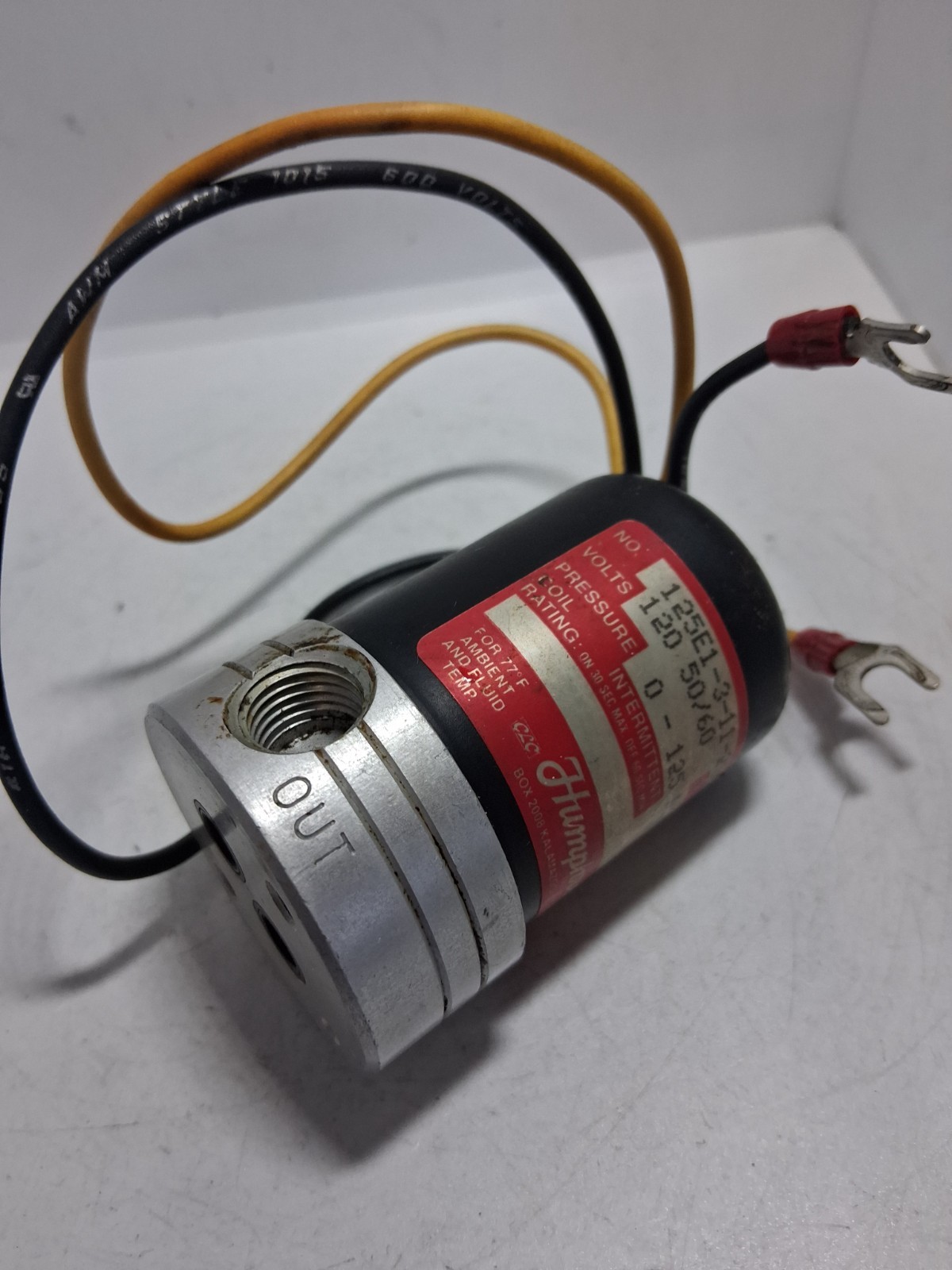 HUMPHREY 125E1-3-11-21-35 SOLENOID VALVE 120V 8W 0-125PSI