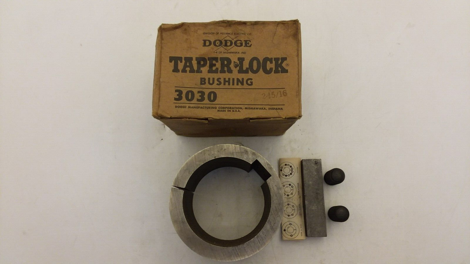 DODGE 3030 TAPER-LOCK SPLIT Steel 2-3/16″ BORE BUSHING NIB