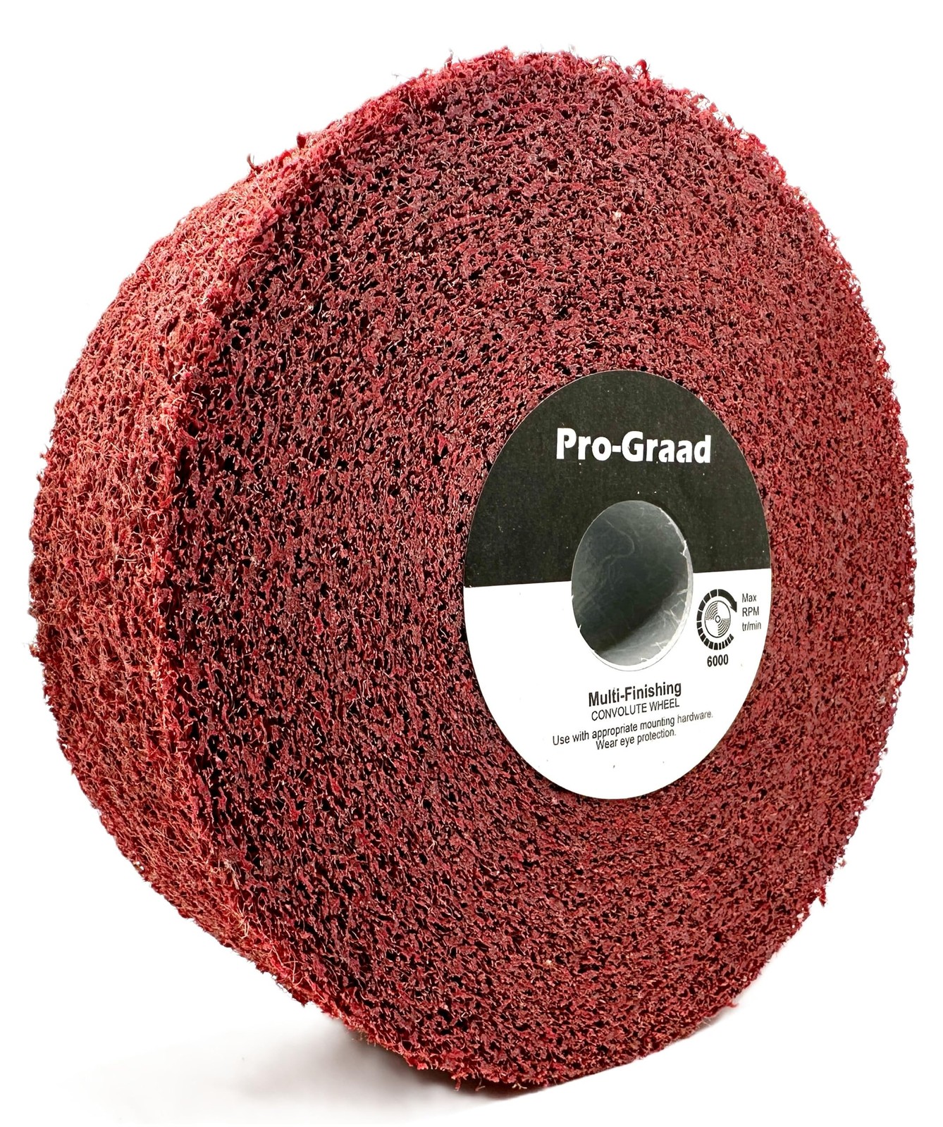Pro-Graad Metal Finishing Wheel – Aluminum Oxide – Maroon Metal Finish…